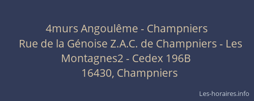 4murs Angoul&ecirc;me - Champniers