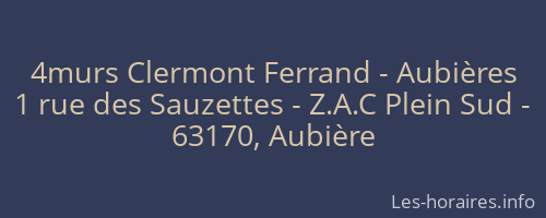 4murs Clermont Ferrand - Aubières