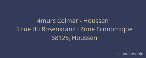 4murs Colmar - Houssen