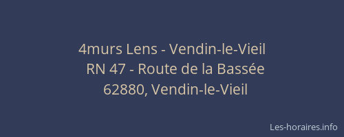 4murs Lens - Vendin-le-Vieil