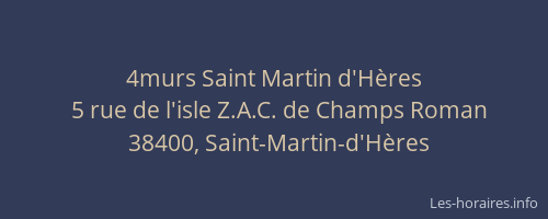 4murs Saint Martin d'H&egrave;res
