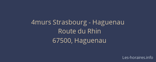 4murs Strasbourg - Haguenau
