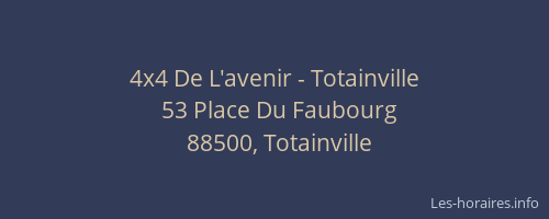 4x4 De L'avenir - Totainville