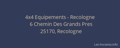 4x4 Equipements - Recologne