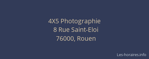 4X5 Photographie