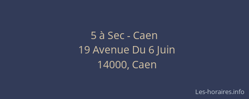 5 à Sec - Caen