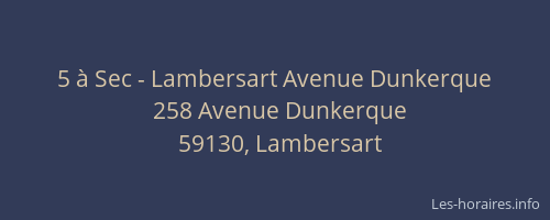 5 à Sec - Lambersart Avenue Dunkerque