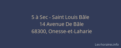 5 &agrave; Sec - Saint Louis B&acirc;le