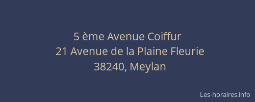 5 ème Avenue Coiffur