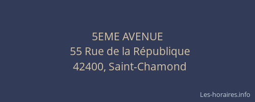 5EME AVENUE