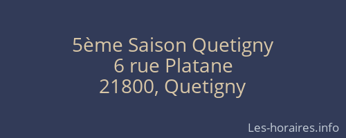 5ème Saison Quetigny