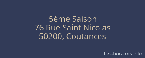 5ème Saison