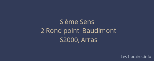 6 &egrave;me Sens