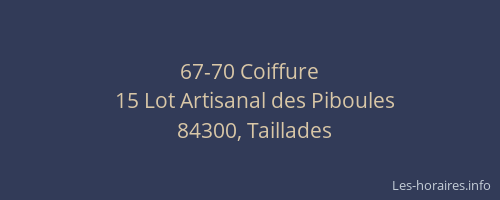 67-70 Coiffure