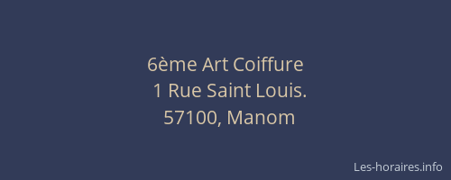 6&egrave;me Art Coiffure