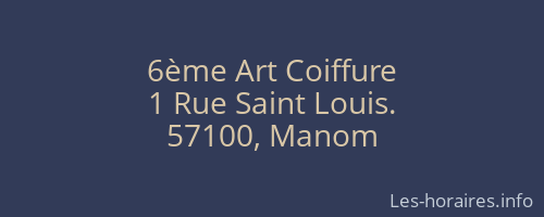 6ème Art Coiffure