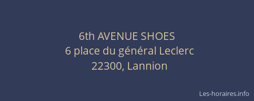 6th AVENUE SHOES