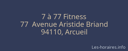 7 à 77 Fitness