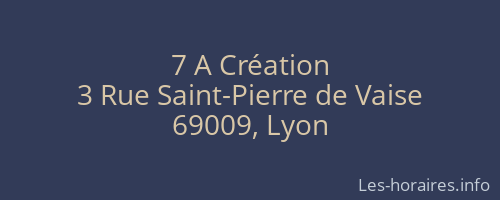 7 A Création