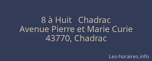 8 à Huit   Chadrac