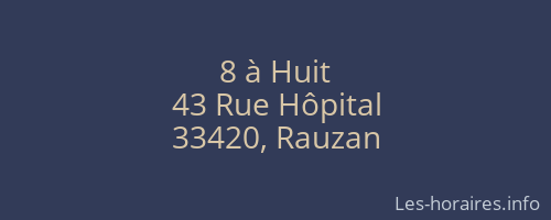 8 à Huit