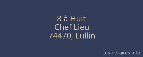 8 à Huit