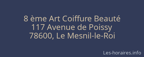8 ème Art Coiffure Beauté