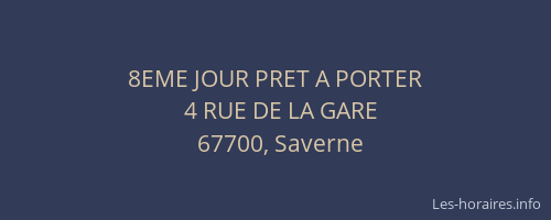 8EME JOUR PRET A PORTER