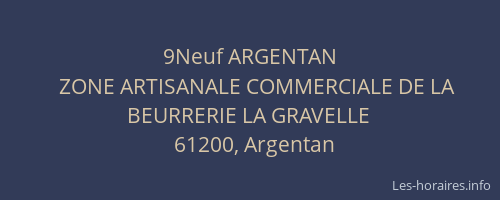 9Neuf ARGENTAN