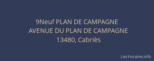 9Neuf PLAN DE CAMPAGNE
