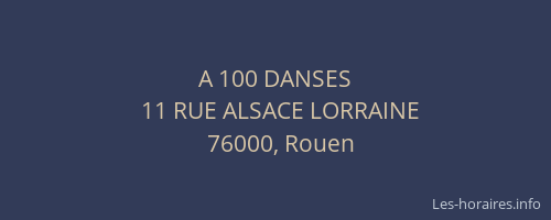 A 100 DANSES