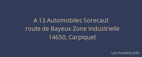 A 13 Automobiles Sorecaut