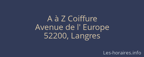 A à Z Coiffure