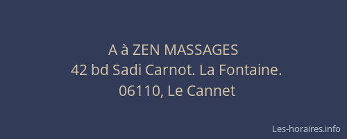 A à ZEN MASSAGES