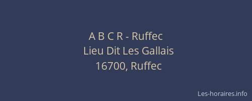A B C R - Ruffec