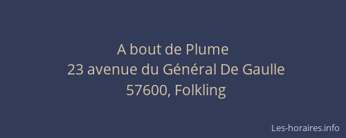 A bout de Plume
