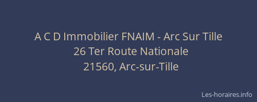 A C D Immobilier FNAIM - Arc Sur Tille