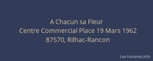 A Chacun sa Fleur