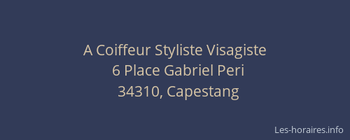 A Coiffeur Styliste Visagiste