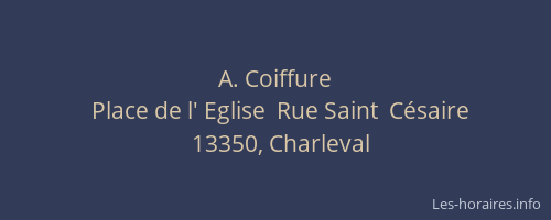 A. Coiffure