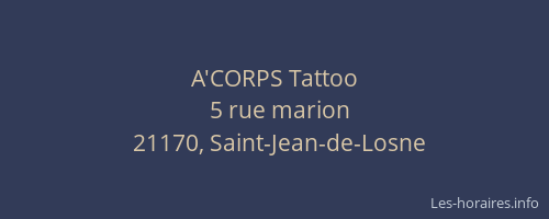 A'CORPS Tattoo