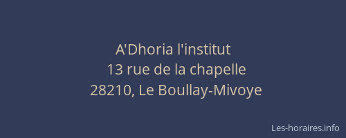 A'Dhoria l'institut