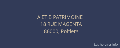 A ET B PATRIMOINE