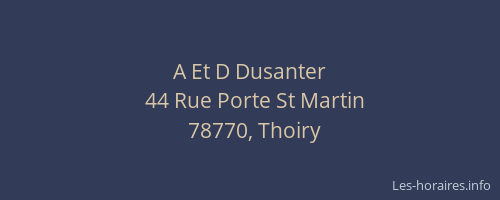 A Et D Dusanter