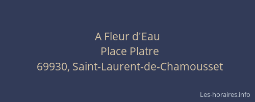 A Fleur d'Eau