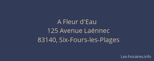A Fleur d'Eau