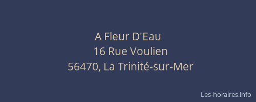 A Fleur D'Eau