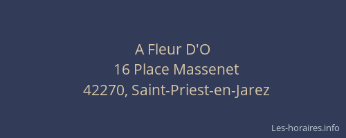 A Fleur D'O