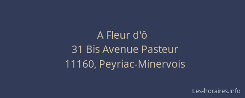A Fleur d'&ocirc;