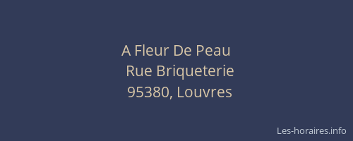 A Fleur De Peau